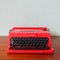 Máquina de escribir Valentine roja de Ettore Sottsass & Perry King para Olivetti Synthesis, años 70, Imagen 1