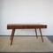 Mesa de madera tallada y trabajado atribuida a las Primeras Obras atribuidas a Paolo Buffa finales de los 50. La mesa presenta dos cajones escondidos y puede servir de extensión, años 50, Imagen 14