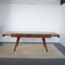 Mesa de madera tallada y trabajado atribuida a las Primeras Obras atribuidas a Paolo Buffa finales de los 50. La mesa presenta dos cajones escondidos y puede servir de extensión, años 50, Imagen 8