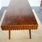Mesa de madera tallada y trabajado atribuida a las Primeras Obras atribuidas a Paolo Buffa finales de los 50. La mesa presenta dos cajones escondidos y puede servir de extensión, años 50, Imagen 2