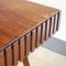 Mesa de madera tallada y trabajado atribuida a las Primeras Obras atribuidas a Paolo Buffa finales de los 50. La mesa presenta dos cajones escondidos y puede servir de extensión, años 50, Imagen 5