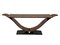 Long Art Deco Burl Wood and Black Piano Lacquer Console Table, 2022 2