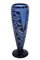 Art Deco Blue Water Vase mit Muster von Schneider, Frankreich, 1920er 1