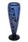 Art Deco Blue Water Vase with Pattern by Schneider, French, 1920s 1