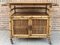 Spanish Bar Cabinet in Bamboo with Wheels, 1950s 1