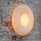 Vintage German Oval White Opaline Glass Wall Lamps, Image 4