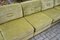 Vintage Green Olive Modular Sofa, 1970s, Set of 6 16