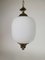 Ceiling Light in White Opaline and Brass, Italy, 1950s 1