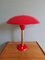 Large Red Table Lamp in Brass and Lacquered Metal, 1950s, Image 15