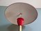 Lampada da tavolo grande rossa in ottone e metallo laccato, anni '50, Immagine 12