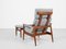 Danish Lounge Chair and Ottoman in Teak attributed to Arne Vodder for Cado, 1960s, Set of 2 2