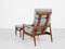 Danish Lounge Chair and Ottoman in Teak attributed to Arne Vodder for Cado, 1960s, Set of 2, Image 2