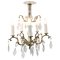 Brass Chandelier with Prisms, 1920s 1