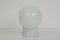 Vintage Industrial White Porcelain Opaline Glass Wall Lamp, 1950s, Image 4