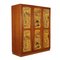 Mahogany Veneer Cabinet with Hinged Doors 1