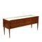 Dresser in Burl Wood Veneer with Opal Glass Top 1