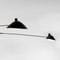 Schwarze Mid-Century Modern Wandlampe mit Fünf Geraden Leuchten von Serge Mouille 4