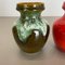 Jarrones Fat Lava Op Art de cerámica multicolor de Bay Ceramics, Germany, años 70. Juego de 3, Imagen 5