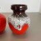 Fat Lava Op Art Multi-Color Pottery Vases from Bay Ceramics, Germany, 1970s, Set of 3, Image 9