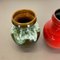Jarrones Fat Lava Op Art de cerámica multicolor de Bay Ceramics, Germany, años 70. Juego de 3, Imagen 4