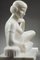 Odalisca Art Déco de mármol blanco, años 30, Imagen 7