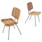 Moderne italienische Mid-Century Stühle aus Metall & Korbgeflecht, 1960er, 2er Set 1