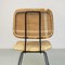 Mid-Century Modern Italian Metal and Wicker Chairs, 1960s, Set of 2, Image 9
