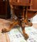 Victorian English Sailing Table in Walnut Root with Micromosaic Inlay Grafts, 1800s, Image 3