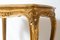 Antiker französischer Napoleon III Couchtisch aus vergoldetem & geschnitztem Holz 4