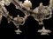 Rezzonico Chandeliers Glass with Gold Inclusions, Murano, 1980s, Set of 2 8