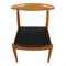 W1 Chairs in Oak and Black Leather by Hans J. Wegner for C.M. Madsen, Set of 4 4