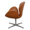 Vintage Swan Chair in Cognacfarbenem Leder von Arne Jacobsen für Fritz Hansen, 1960er 3