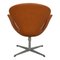 Chaise Cygne Vintage en Cuir Cognac par Arne Jacobsen pour Fritz Hansen, 1960s 5