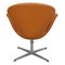 Vintage Swan Chair in Cognac Anilin Leather by Arne Jacobsen for Fritz Hansen, 1960s, Image 4