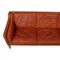 2213 Three Seater Sofa in Patinated Cognac Leather by Børge Mogensen for Fredericia 8
