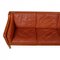 2213 Three Seater Sofa in Patinated Cognac Leather by Børge Mogensen for Fredericia, Image 8