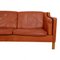 2213 Three Seater Sofa in Patinated Cognac Leather by Børge Mogensen for Fredericia, Image 5