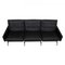 PK-31/3 Sofa in Black Leather by Poul Kjærholm for Fritz Hansen, 2000s 4