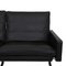 PK-31/3 Sofa in Black Leather by Poul Kjærholm for Fritz Hansen, 2000s 6