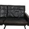 PK-31/3 Sofa in Patinated Black Leather by Poul Kjærholm for Kold Christensen, 1970s 4