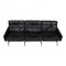 PK-31/3 Sofa in Patinated Black Leather by Poul Kjærholm for Kold Christensen, 1970s 3