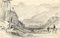 Philip Vandyke Browne, Llanberis Caernarfon, frühes 19. Jahrhundert, Graphit Zeichnung 1