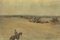 Incidente di artiglieria vicino ad Amburgo, XIX secolo, pittura ad acquerello, Immagine 1