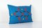 Blue Suzani Lumbar Cushion Cover, 2010s 3