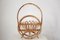 Wicker and Bamboo Porta Magazine Rack, 1960s 1