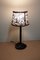 Art Deco French Table Lamp with Black Wrought Iron Foot, 1930s 8