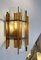 Italian Hammered Glass and Gilt Wrought Iron Sconces from Longobard, 1970s, Set of 2 12