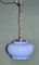Lámpara de techo de cristal azul, años 70, Imagen 1
