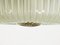 Italian Glass and Brass Flush Mount Ceiling Lamp, 1950s 8