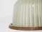 Italian Glass and Brass Flush Mount Ceiling Lamp, 1950s 10
